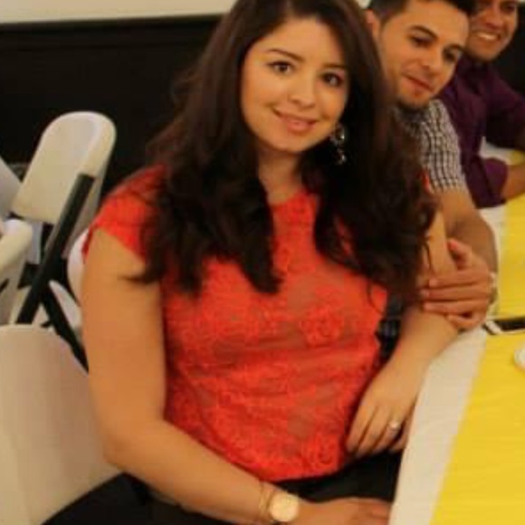 Hot pink see through floral mesh top - Picture 2 of 5